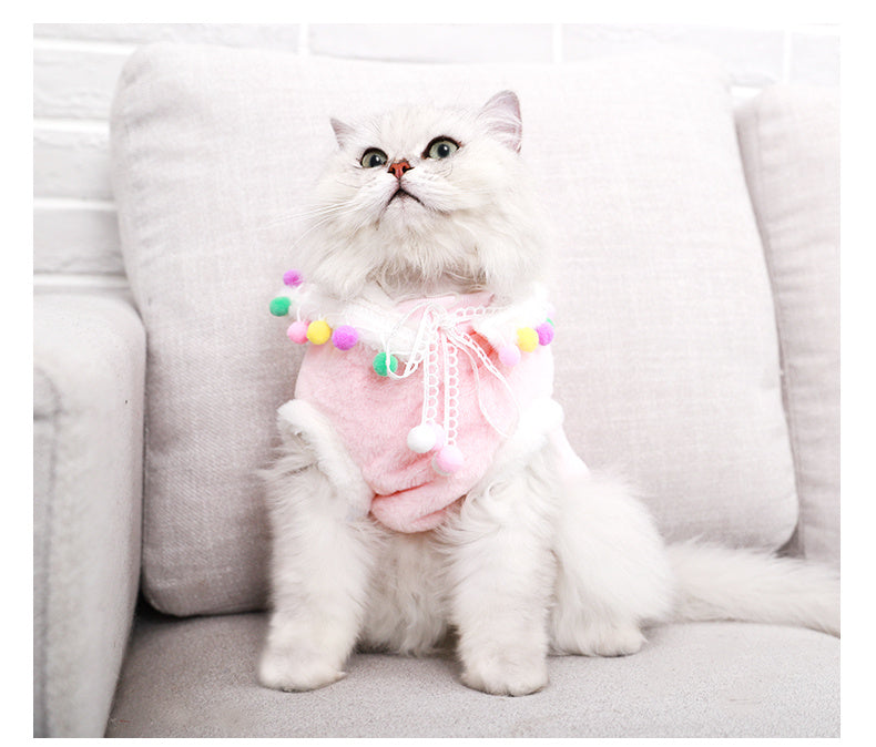 PomPom Fun and Colourful Dress with Dangles